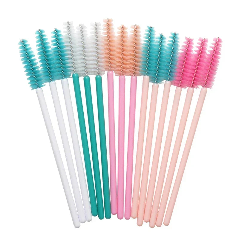 Disposable Mini Mascara Wands Applicator White Handle Eyelash