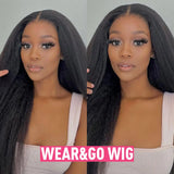 Kinky Straight X Hd Transparent Lace Front Human