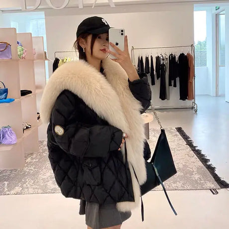 Winter New Women Big Luxury Faux Fox Fur