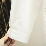 4Xl Shirt Women Spring Vintage Grass Embroidery Ice