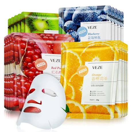 Venzen Fruit Essence Facial Mask Moisturizing Anti-Wrinkle