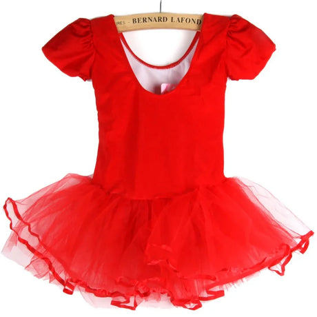 1Pc Kids Girls Short Sleeved Ballet Dress Children