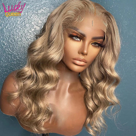 Ombre Blonde 13X4 Transparent Lace Front Human Hair