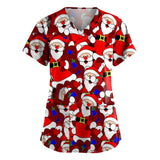 Christmas Cartoon Print Spa Uniform Beauty Salon Pet