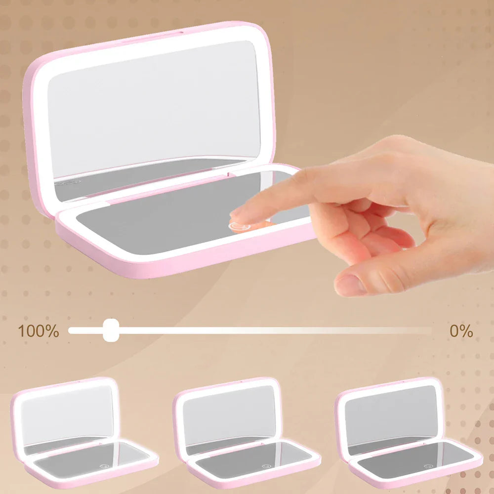 Led Rechargeable Makeup Mirror With X Magnifying