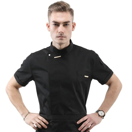 Unisex Chef Jacket Short/Long Sleeve Men Women Crossover