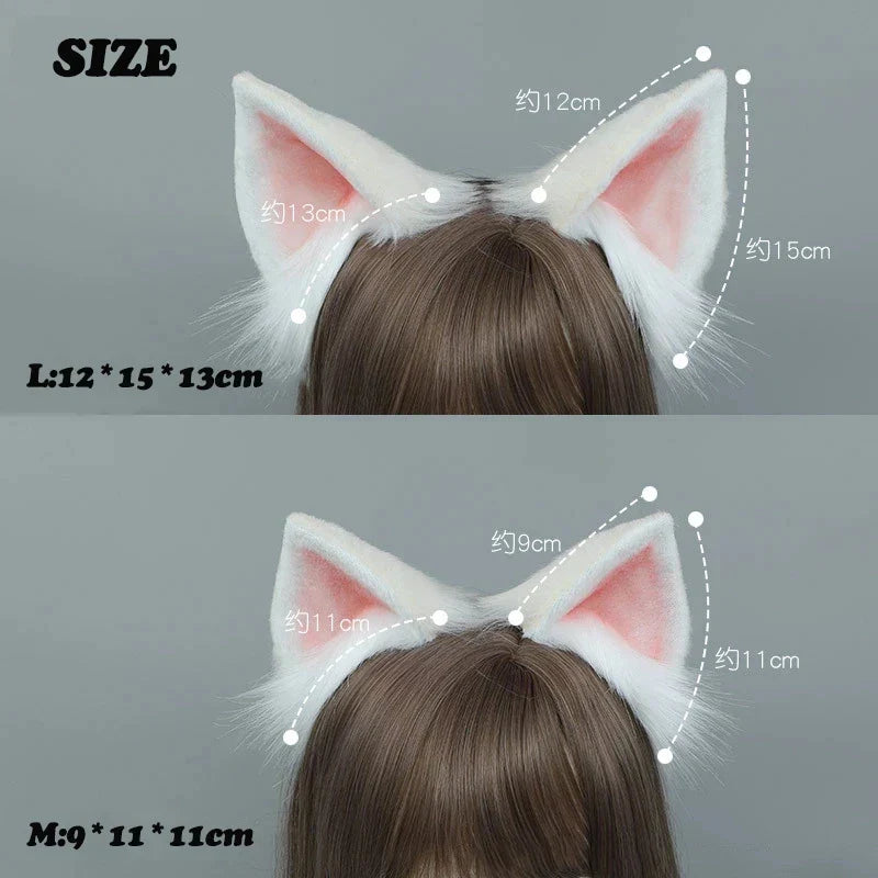 New Hand Made Cat Fox Ears Head Band