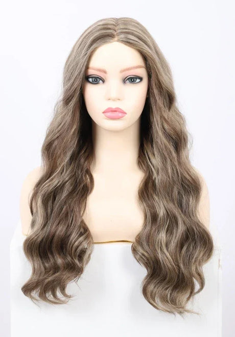 Kalyss Synthetic Inches Ombre Blonde Curly Wavy Wigs