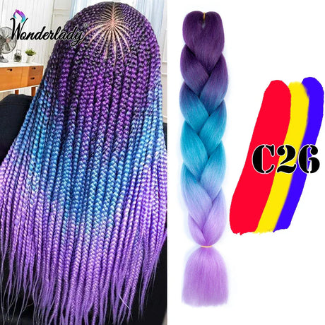 Wonderlady Color Long Colored Braiding Hair Jumbo Braids