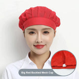 Black Adjustable Food Service Net Hat Kitchen Work