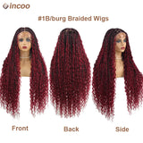 Blonde Bohemian Box Braids Wigs Full Lace Front