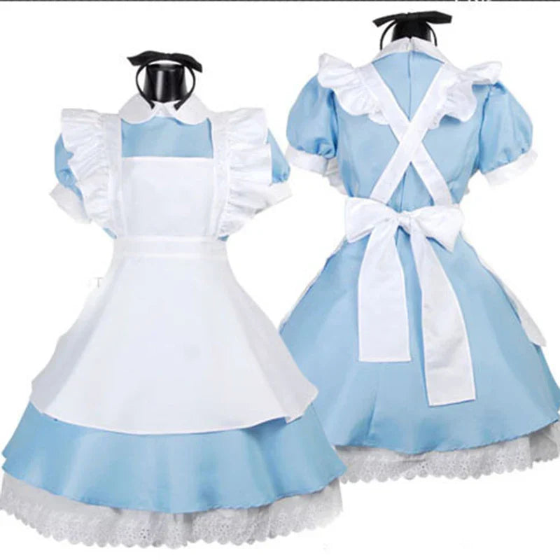 Cosplay Costume Lolita Dress Maid Apron Fantasia Carnival