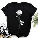 Maycaur New Fashion Gold Rose Print Women T