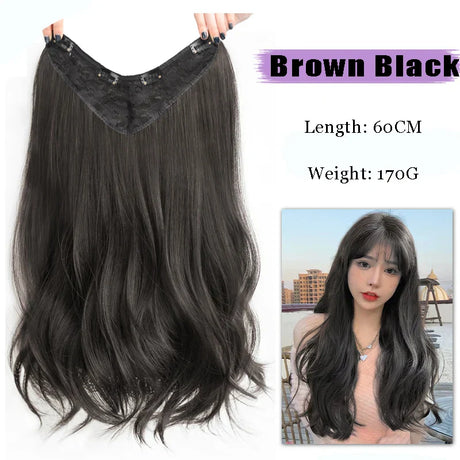 As-Part Synthetic Clip In Hair Extension Long Thick