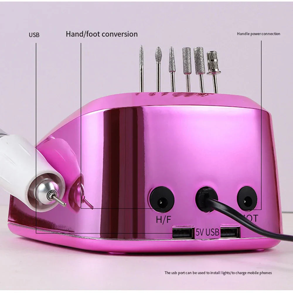 Rpm Electric Nail Drill Professional Manicure Machine With