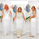 Fake Two-Piece African Dresses For Women Traditional Nigeria