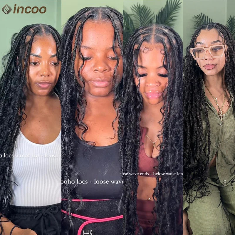 Butterfly Goddess Locs Braided Wigs Boho Box Braid