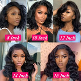 Brazilian Body Wave Frontal Wigs Short X Lace