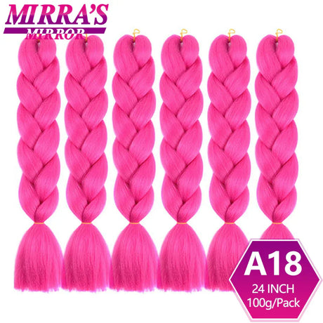 Jumbo Ombre Braids - Black, Brown, Blue, Pink