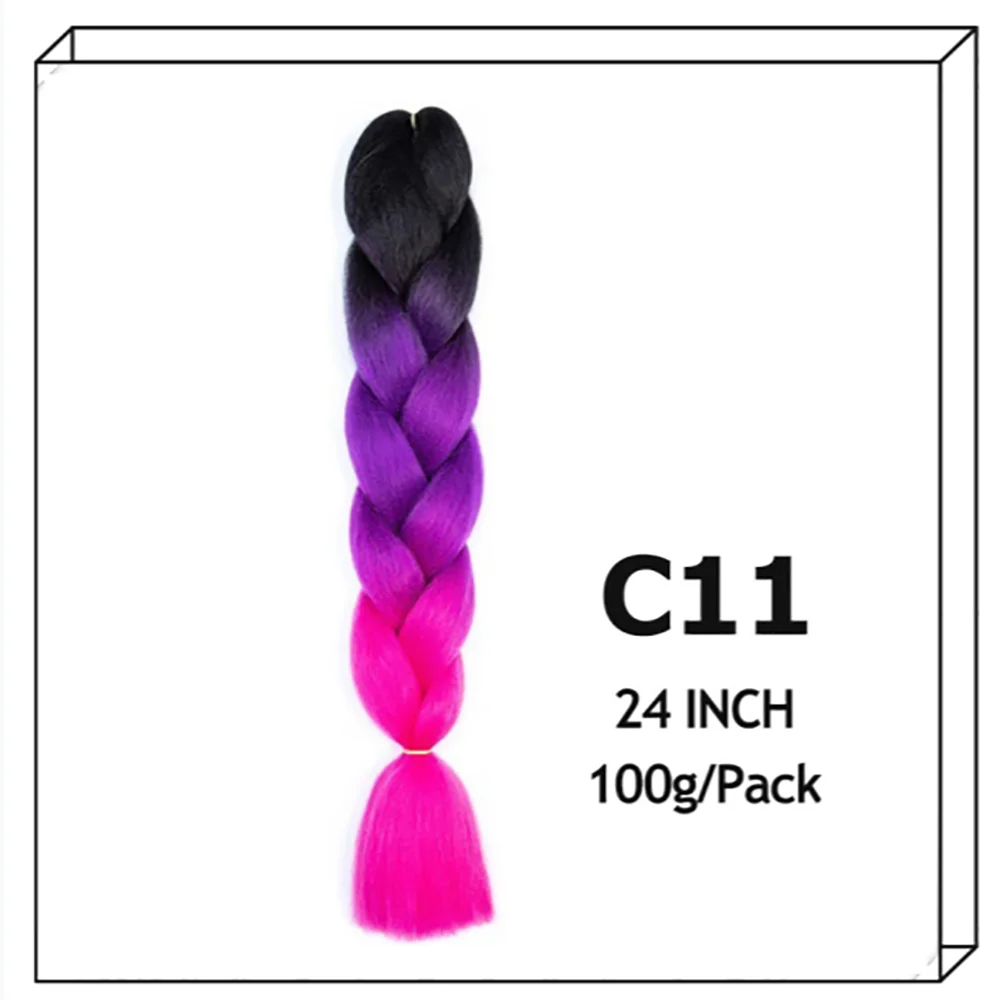 Synthetic Long Jumbo Ombre Braiding Hair For Women