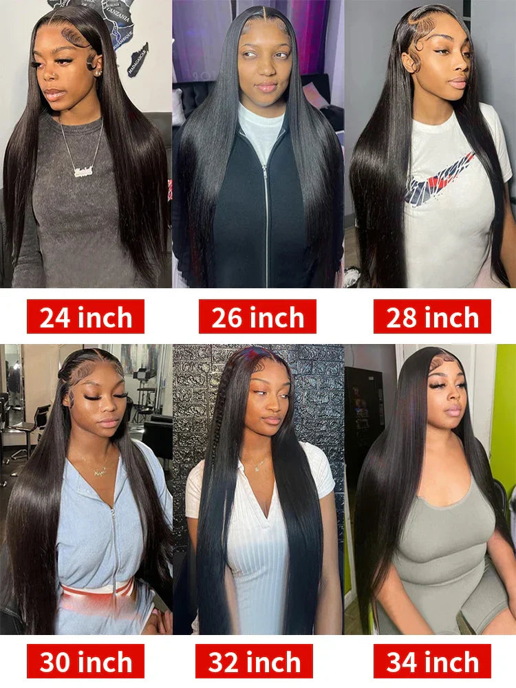 Brazilian 13X6 Transparent Bone Straight Lace Frontal Wig