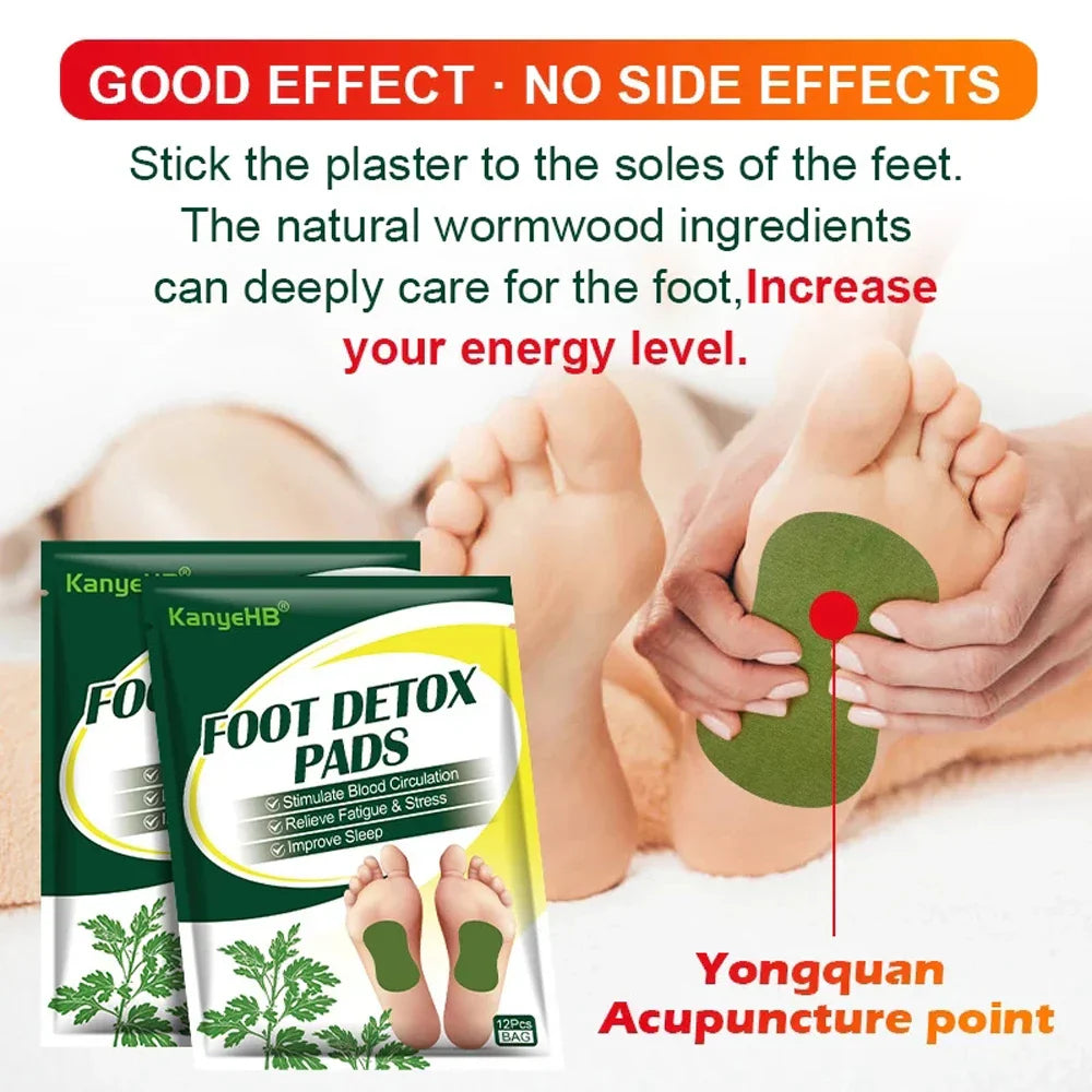 Detox Foot Patches Pads Natural Herbal Wormwood