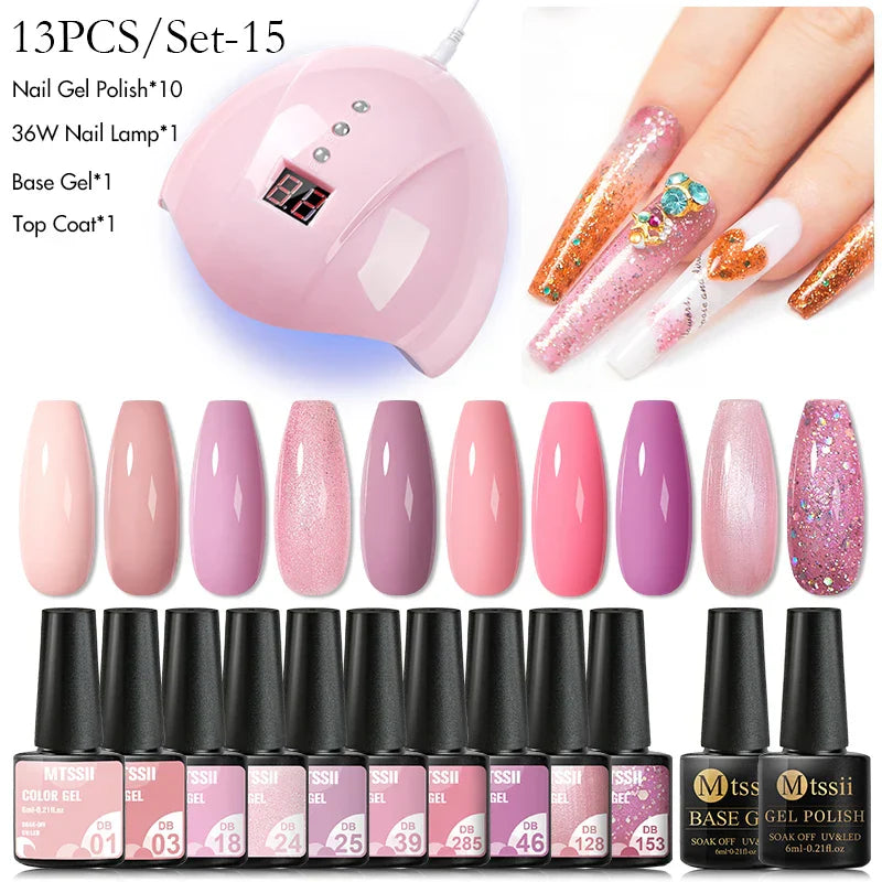 Gel Nail Polish Set With W