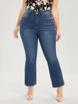 Straight Leg Women' Jeans High Waist Ankle Length