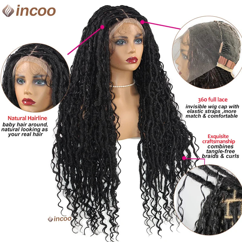 Boho Full Lace Front Wig Knotless Box Braided