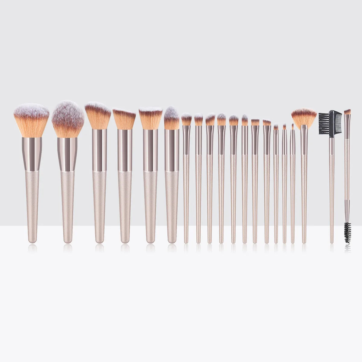 Champagne Makeup Brushes For Cosmetic Foundation