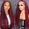 99J Colored Lace Front Human Hair Wigs Deep