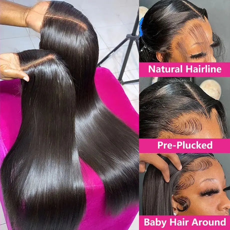 Bone Straight Human Hair Lace Frontal Wig