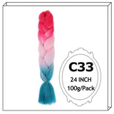 Synthetic Long Jumbo Ombre Braiding Hair For Women