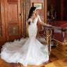 Luxury Arabic Mermaid Wedding Dresses Dubai Sparkly Crystals Long Sleeves Bridal Gowns Court Train Tulle Skirt robes de mariée