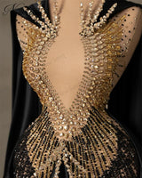 Gorgeous Black Beaded Evening Dresses Turkish Dubai Cape