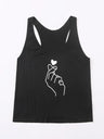 Finjani Women' Cami Slip Shoulder Heart Print Tank