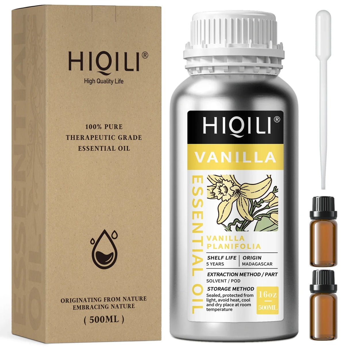 HIQILI 500ML Pure Lemon Essential Oil for Aromatherapy & Massage