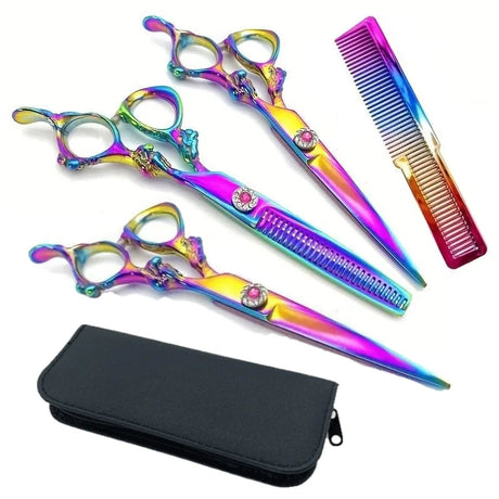 Colorful Hairdressing Scissors Set, Hair Cutting Scissors