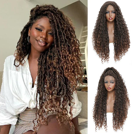 Tress Braided Wigs Lace Front Wig For Black