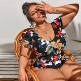 Y2K Floral Bikini Women Leopard Printed Swimwears Sexy