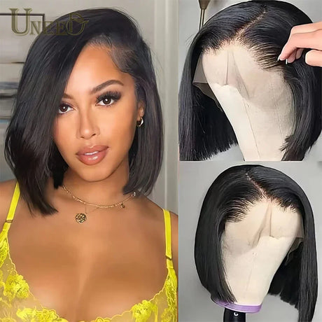 Bob Lace Closure Wig Indian Straight Human