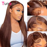 Chocolate Brown Colored X Hd Lace Front Human