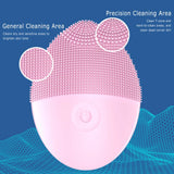 Electric Facial Cleansing Brush Silicone Ultrasonic Vibration