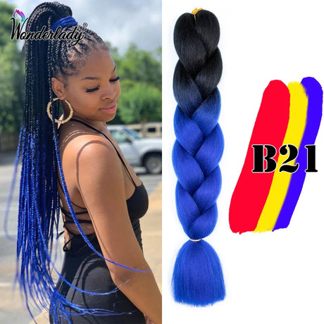 Wonderlady Color Long Colored Braiding Hair Jumbo Braids