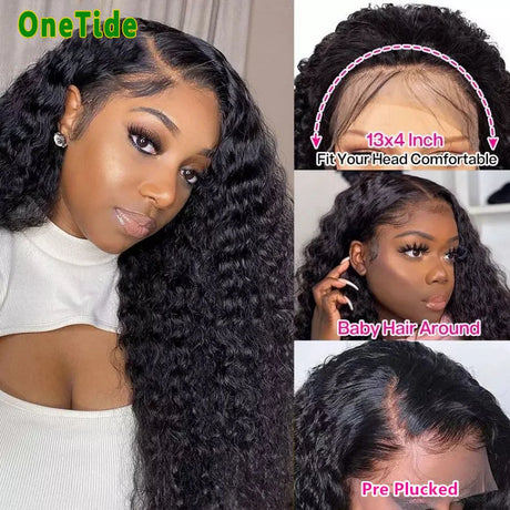 Lace Front Human Hair Wigs Deep Wave