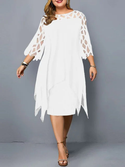 Sleeve Hollow Out Solid Sexy Women' Clothing Evening