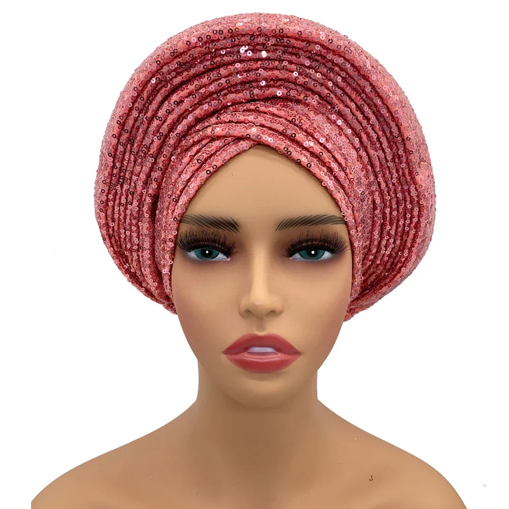 New Sequins Turban Cap For Women Ready To