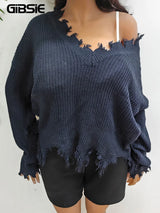 Gibsie Drop Shoulder Womens Sweaters Fall Winter V