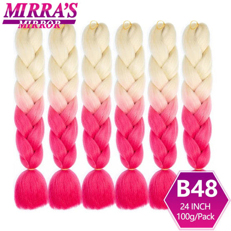 Jumbo Ombre Braids - Black, Brown, Blue, Pink