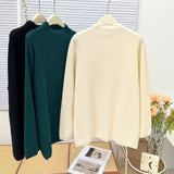 Fashion Basics Solid Color Long Sleeve Sweaters Womens